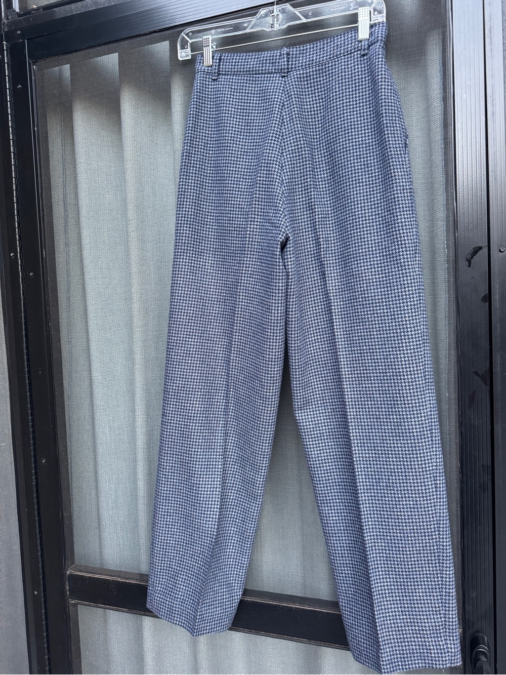 Vintage Esprit Rose Hips Wool Blend Houndstooth Pleated Pants Size 7